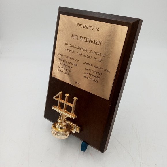 1976 4H Support Wall Plaque Vintage Western Art Decor 4 H Club - Picture 11 of 13